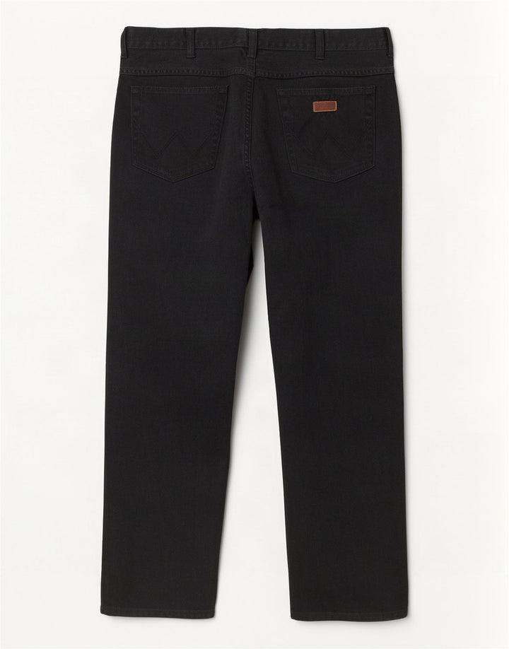 Wrangler masculino regular fit jeans reto W40 L32 algodão preto