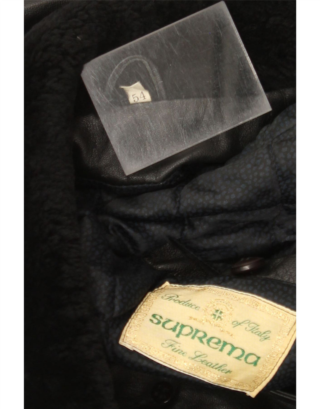 Jaqueta de couro masculina Suprema IT 54 2XL couro preto