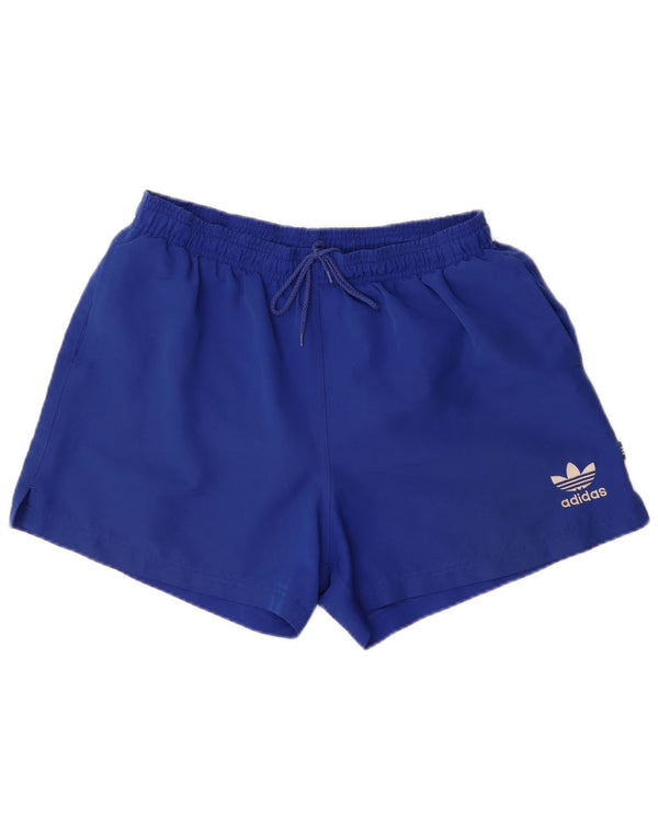 Shorts esportivos masculinos Adidas médio azul poliéster