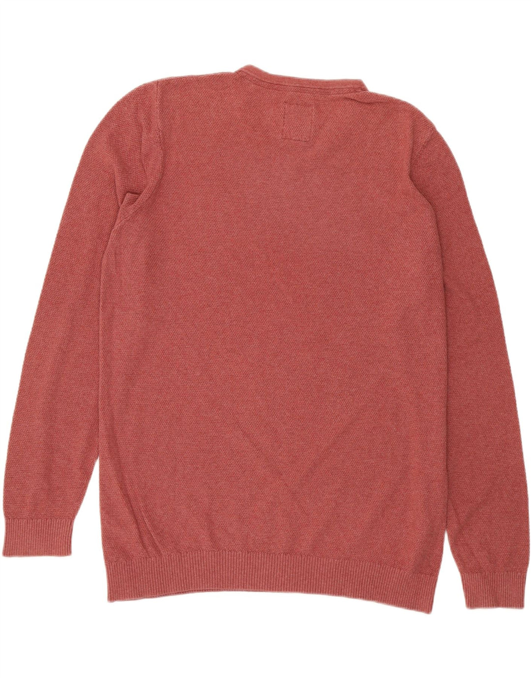 FAT FACE Mens V-Neck Jumper Sweater Large Pink Cotton Vintage Fat Face and Second-Hand Fat Face from Messina Hembry 