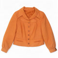 Jaqueta bomber feminina vintage EU 40 poliéster marrom médio