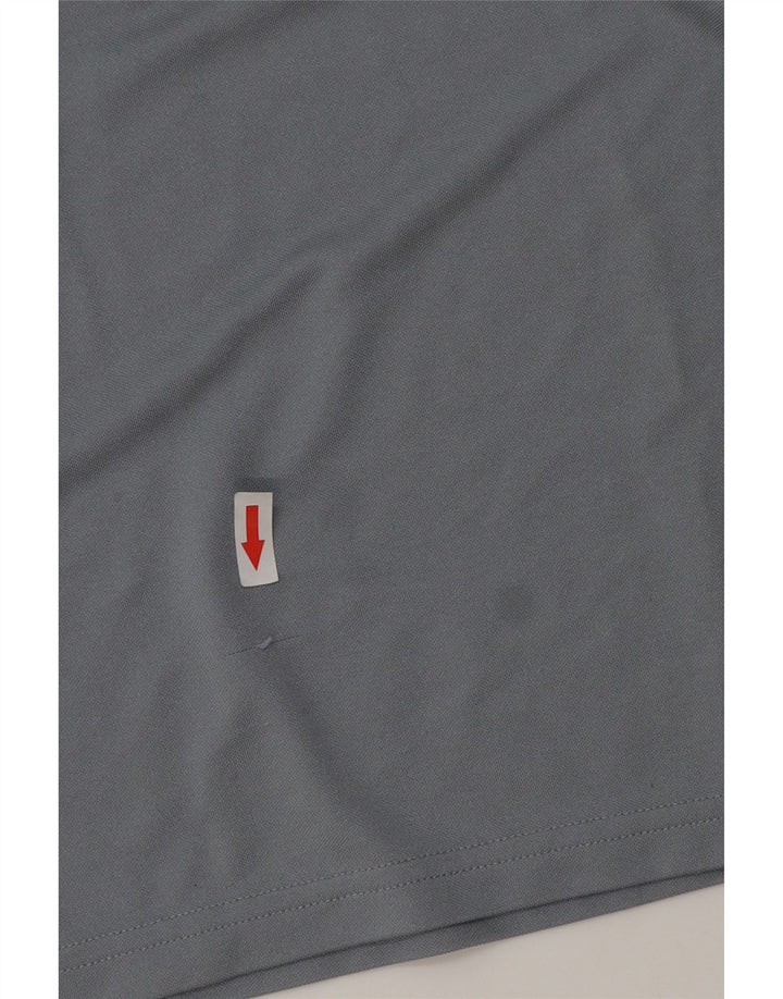 Adidas Mens Climalite Camiseta Top Pequeno Poliéster Cinza