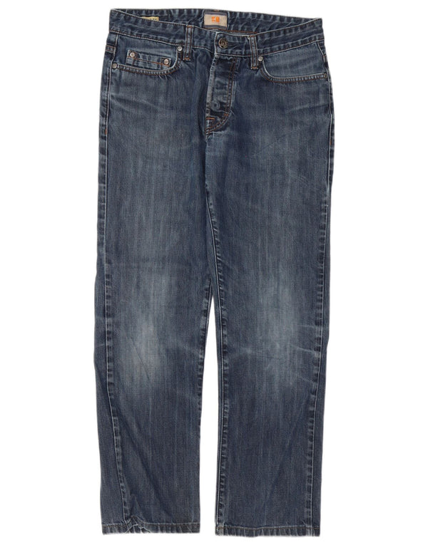 Hugo Boss Calça jeans reta masculina W32 L30 azul