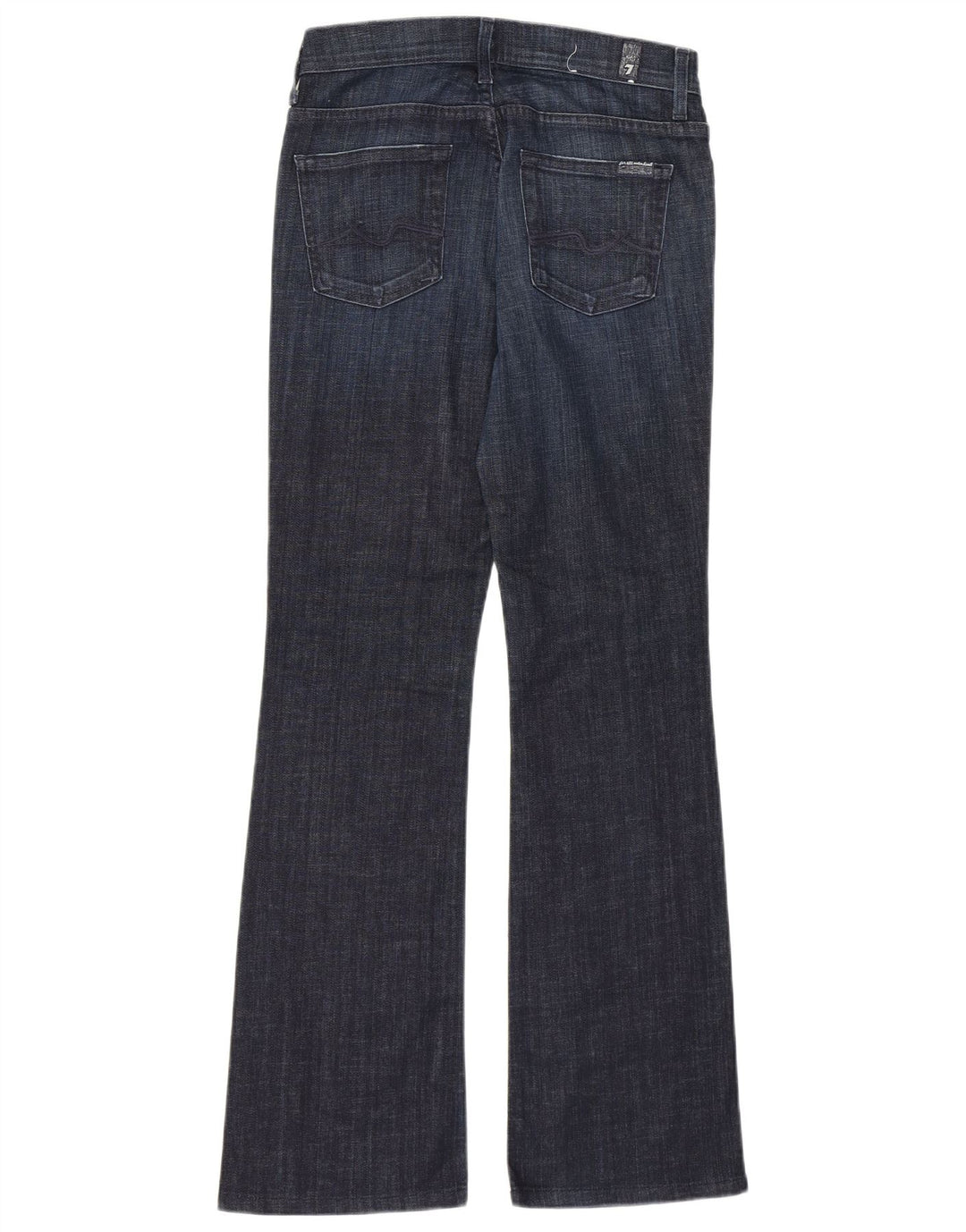 7 For All Mankind Jeans feminino de cintura média com corte médio W26 L30 Azul marinho