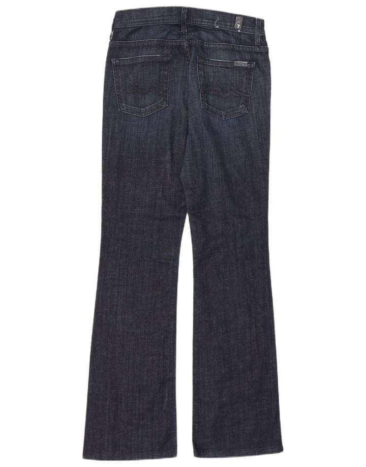 7 For All Mankind Jeans feminino de cintura média com corte médio W26 L30 Azul marinho