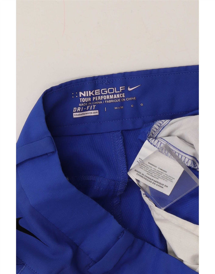 Calça Nike Masculina Dri Fit Straight Chino W34 L32 Azul Poliéster