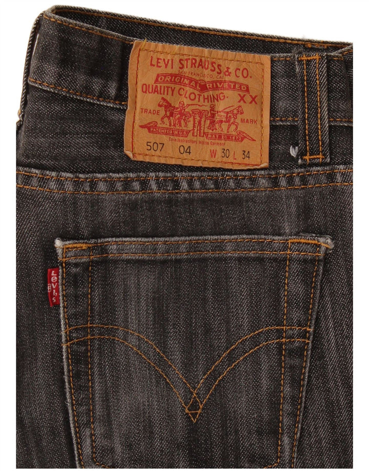Calça jeans feminina Levi's 507 Bootcut W30 L34 cinza manchada