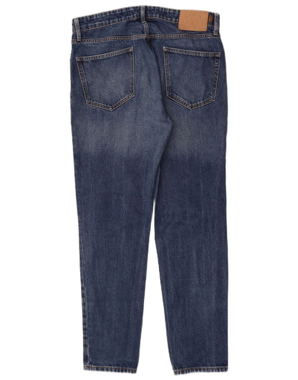 Jeans cônicos masculinos SUPERDRY W32 L32 algodão azul