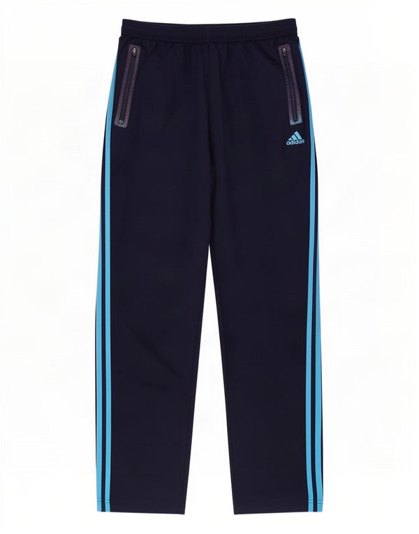 Calça de treino masculina Adidas Climacool grande poliéster azul marinho