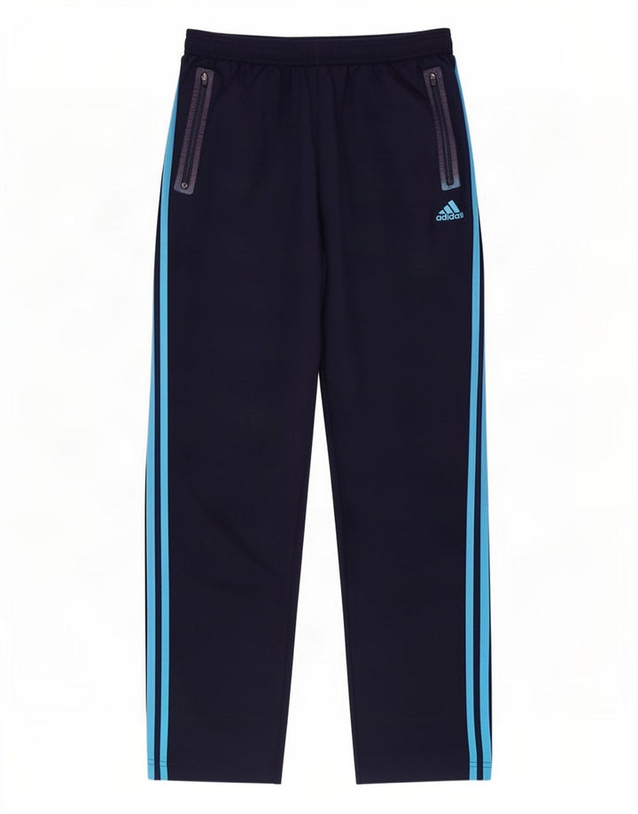 Calça de treino masculina Adidas Climacool grande poliéster azul marinho