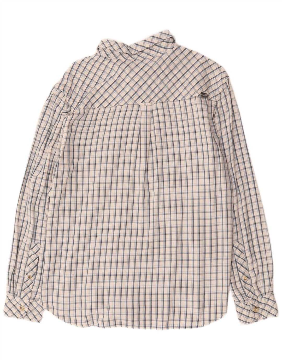 Camisa masculina Weird Fish grande algodão xadrez branco