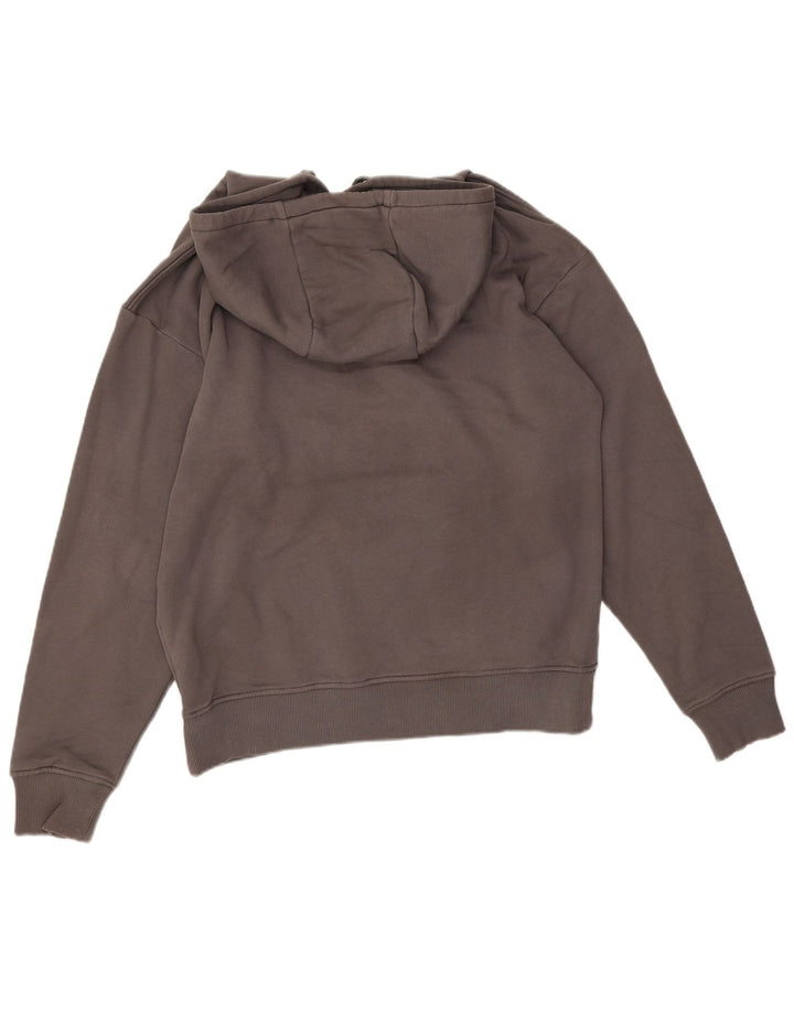 Zara Mens Hoodie Jumper Médio Algodão Cinza