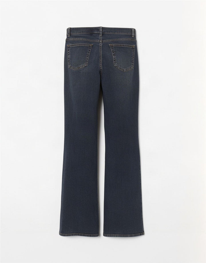 Calça jeans feminina Marks & Spencer Bootcut Reino Unido 16 grande W34 L31 azul algodão