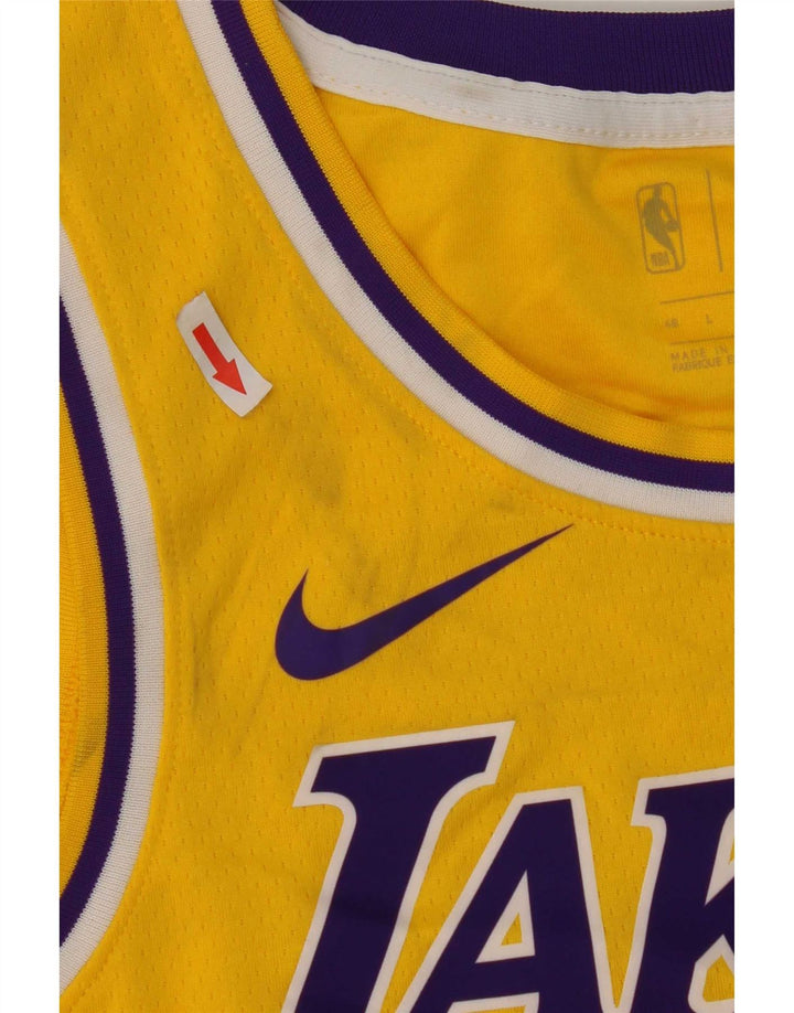 Nike Mens Lakers Graphic Vest Top Grande Poliéster Amarelo