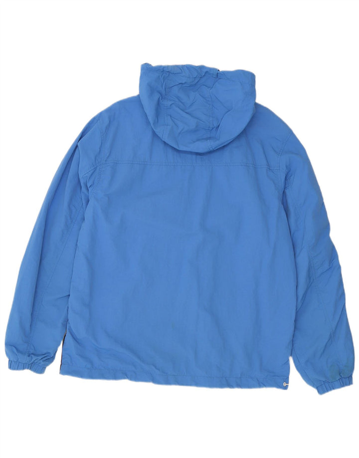 Tommy Hilfiger Jaqueta masculina com capuz gráfico Anorak Reino Unido 38 Azul médio