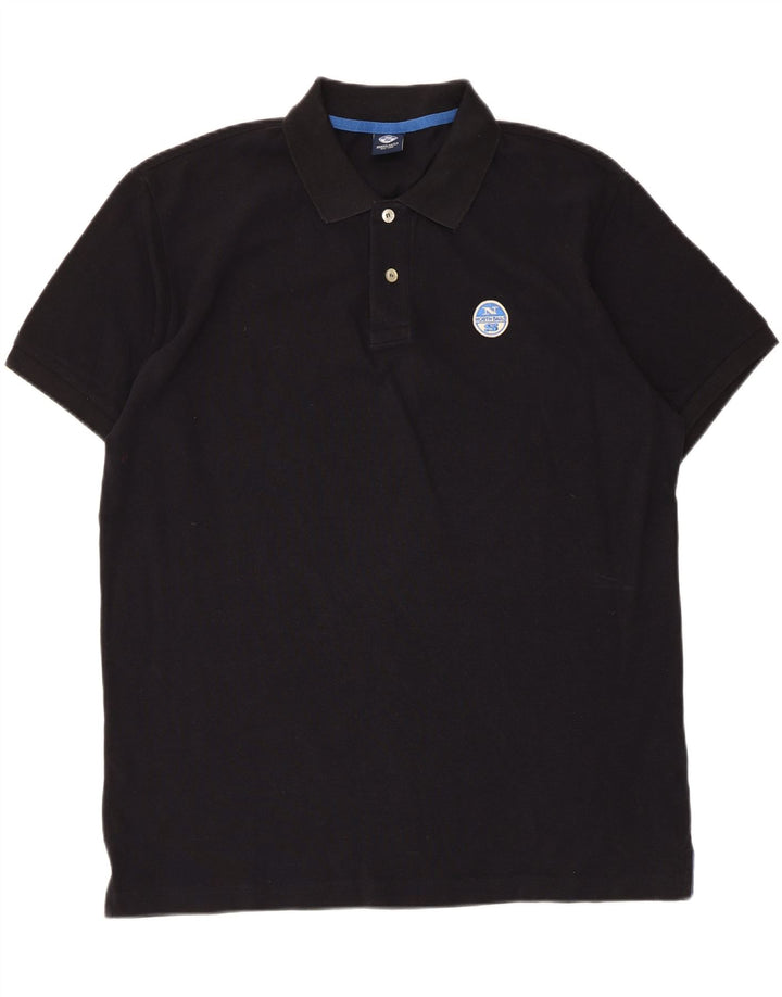 Camisa polo masculina North Sails 2XL algodão preto