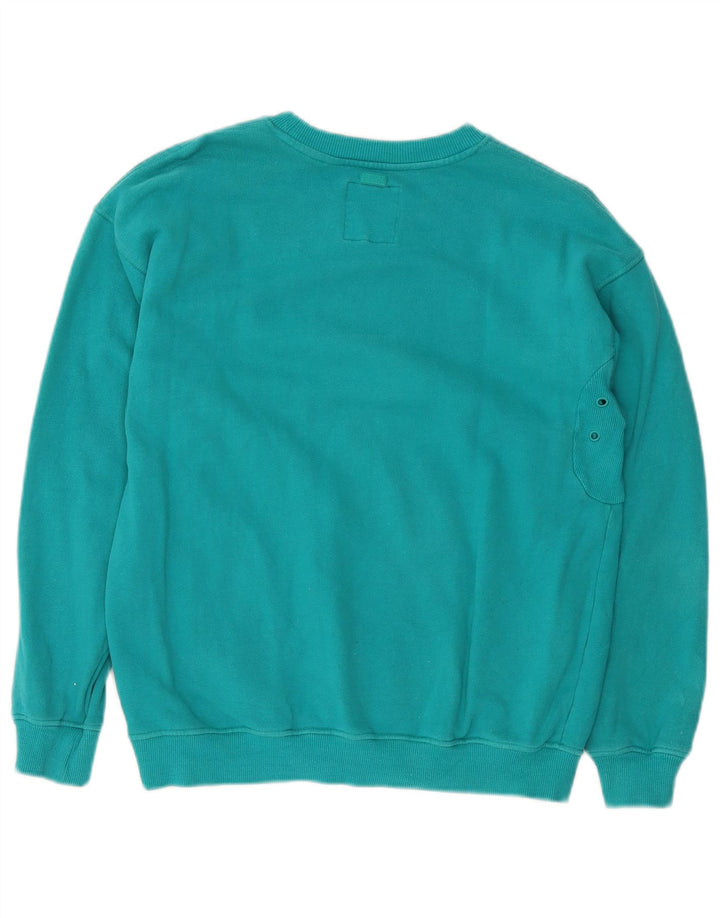 SUPERDRY moletom gráfico masculino jumper pequeno algodão turquesa
