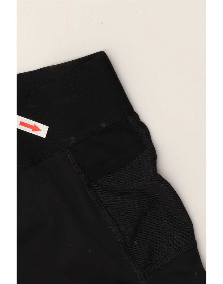 Shorts esportivos gráficos femininos Adidas UK 12 médio preto poliéster