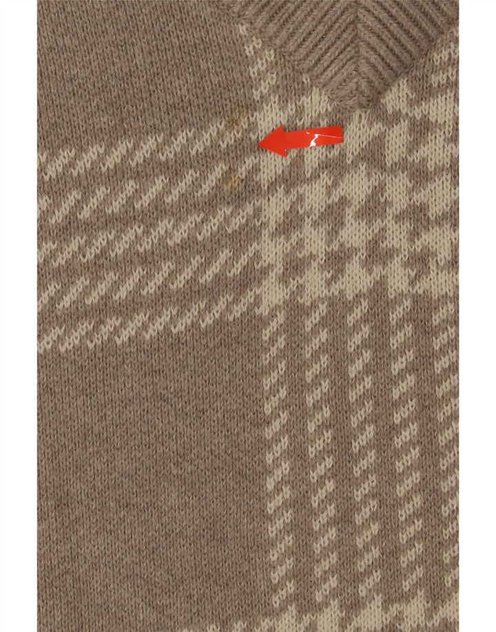Abercrombie & Fitch Colete masculino grande regata cinza médio Houndstooth