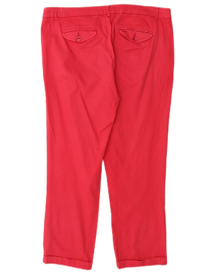 Calça chino reta feminina BENETTON W34 L26 rosa
