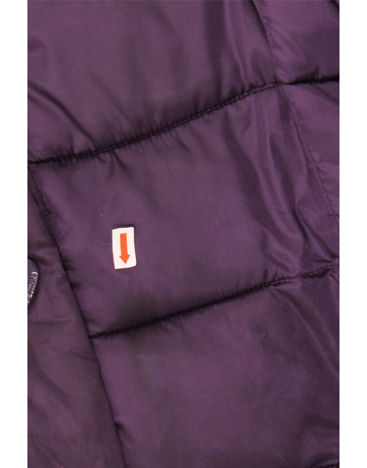 MOSCHINO Womens Padded Jacket UK 10 Small Purple Polyamide