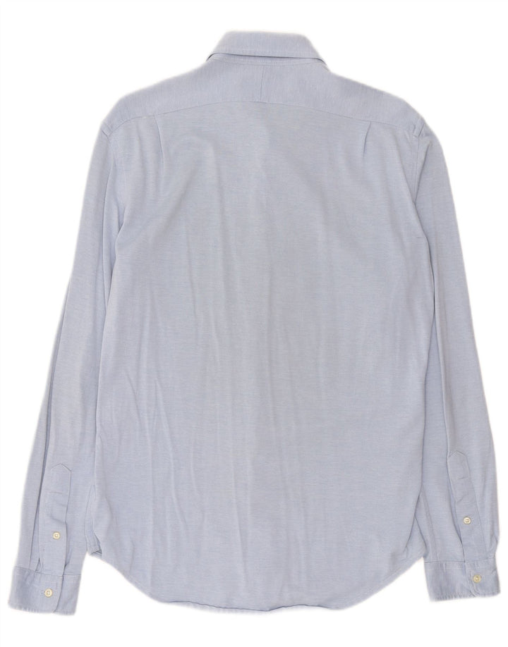 Ralph Lauren Camisa masculina slim fit de algodão azul médio
