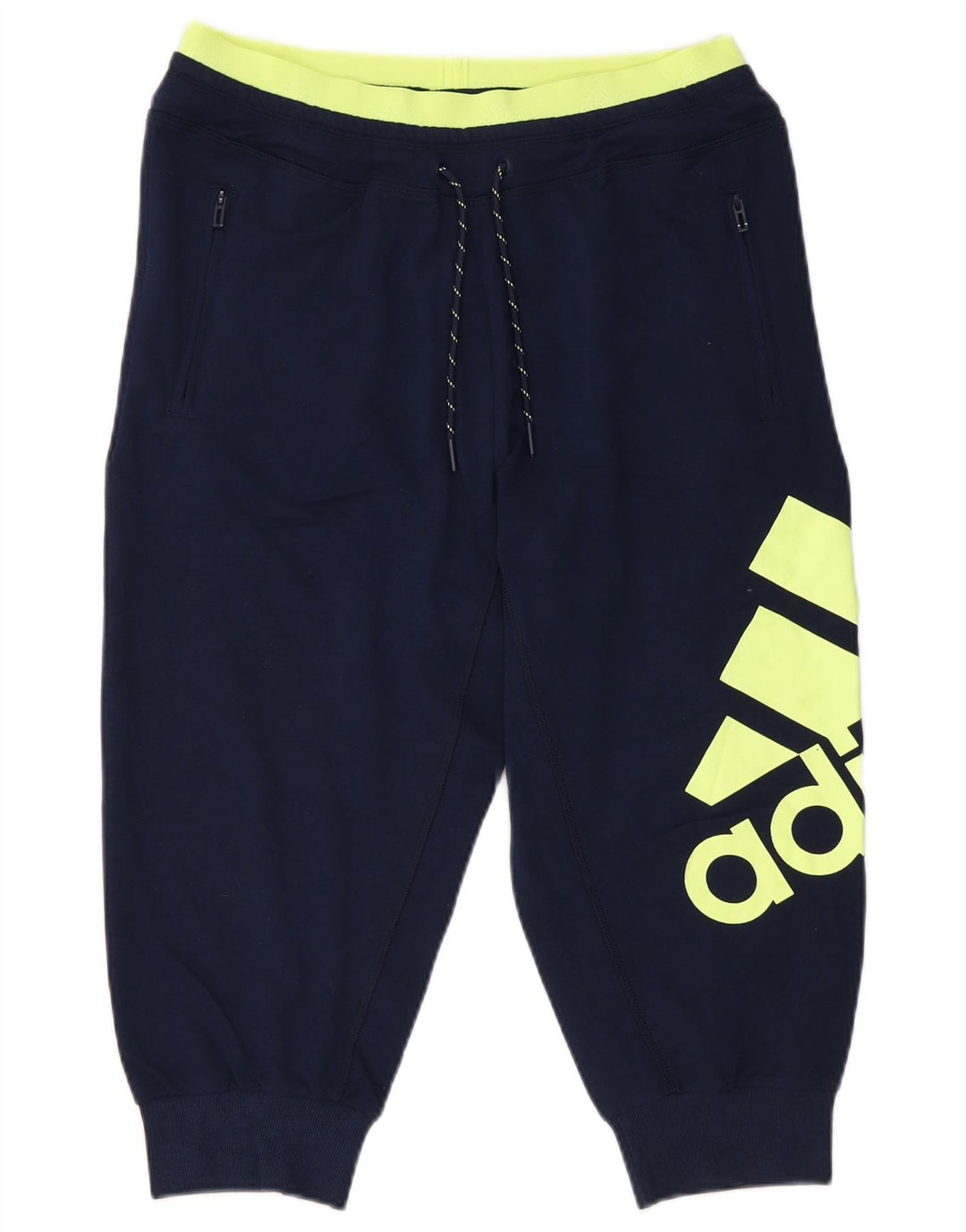 ADIDAS Womens Graphic Tracksuit Calças Joggers Reino Unido 8/10 Pequeno Azul Marinho