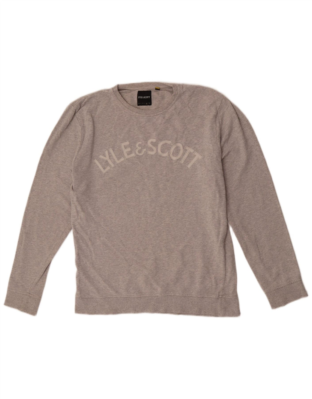 Lyle & Scott moletom gráfico masculino jumper XL algodão manchado cinza