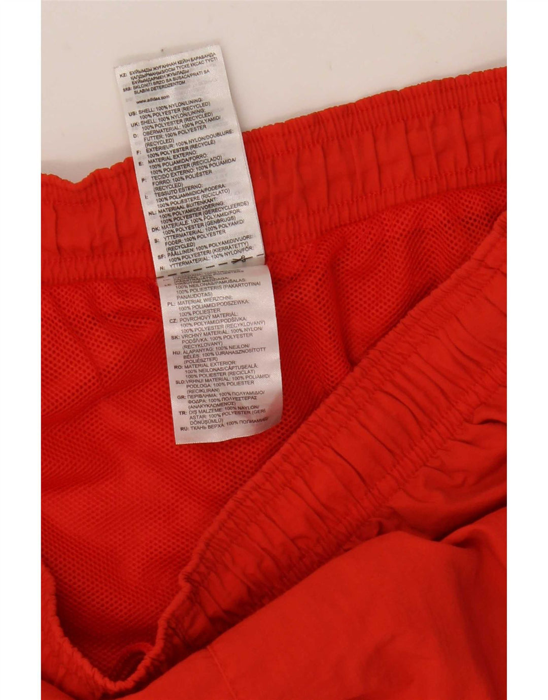 Shorts de natação masculino Adidas médio vermelho nylon