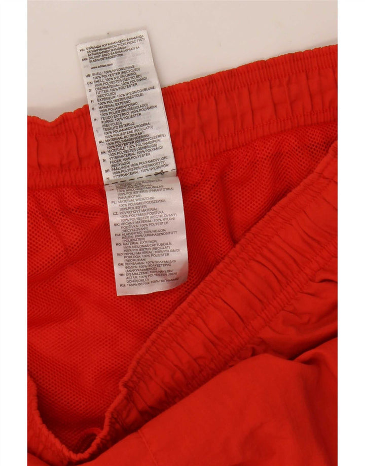 Shorts de natação masculino Adidas médio vermelho nylon