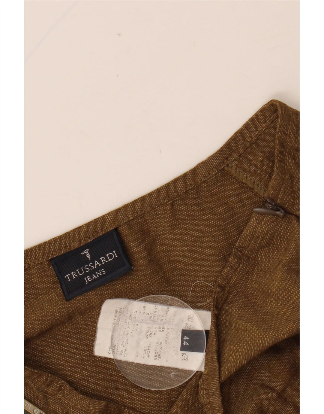 Saia feminina TRUSSARDI linha A IT 44 médio W29 viscose marrom