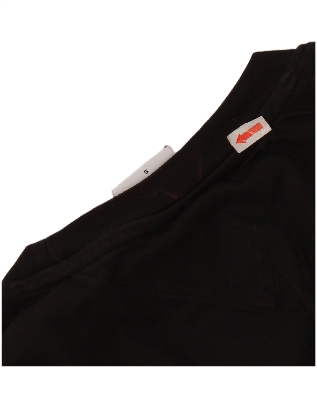 TOMMY HILFIGER Camiseta feminina cropped com estampa gráfica Reino Unido 10 algodão preto pequeno