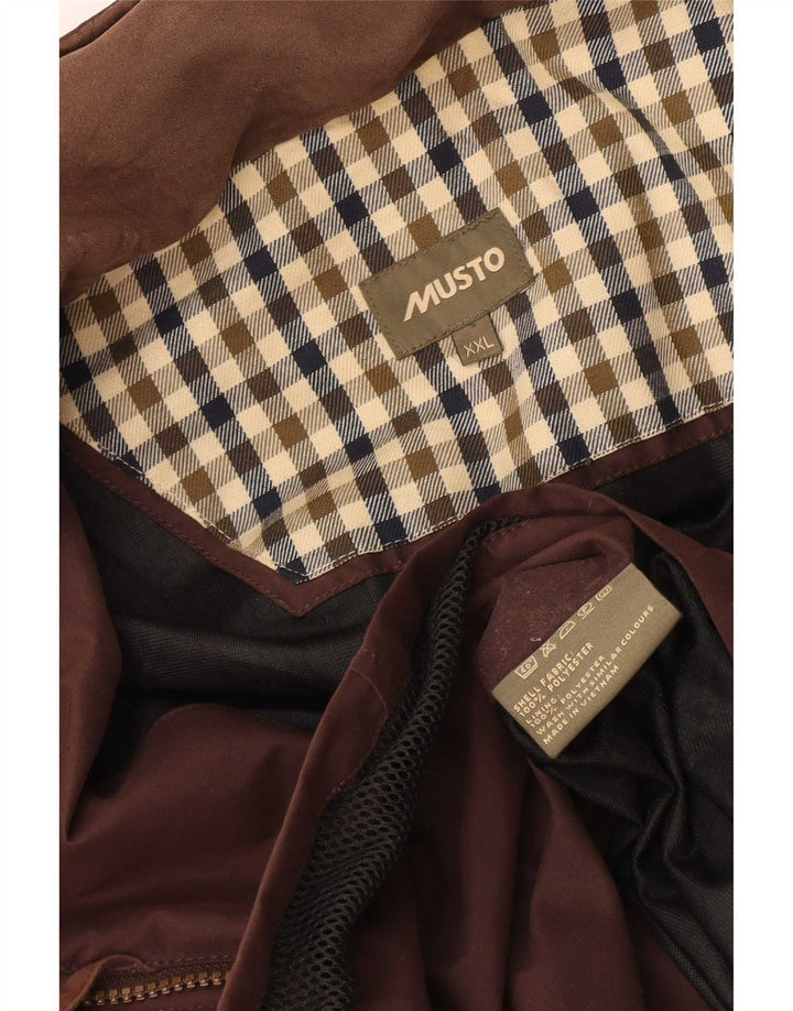 Casaco corta-vento masculino Musto UK 44 2XL poliéster marrom
