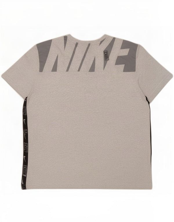 Camiseta gráfica masculina Nike Top 2XL cinza colorblock algodão