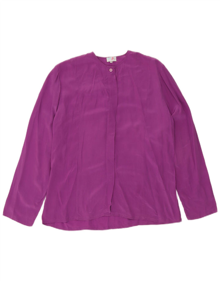 BALLOON Blusa feminina oversized IT 40 pequena seda roxa