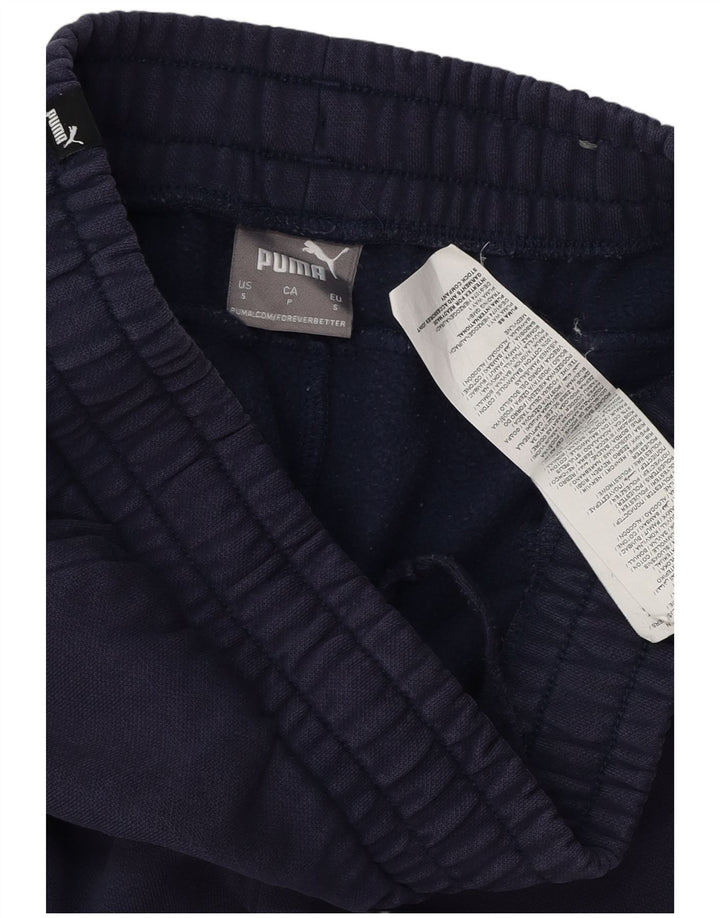 Calça de treino masculina Puma Joggers pequeno algodão azul marinho