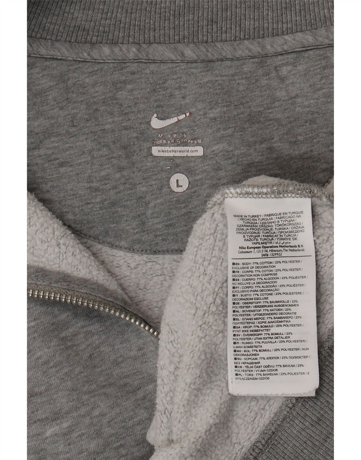 NIKE Mens Tracksuit Top Jacket Grande Cinza Flecked Algodão