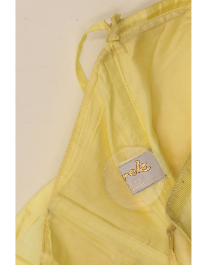 Vestido feminino assimétrico sem alças Murek EU 38 acetato amarelo médio