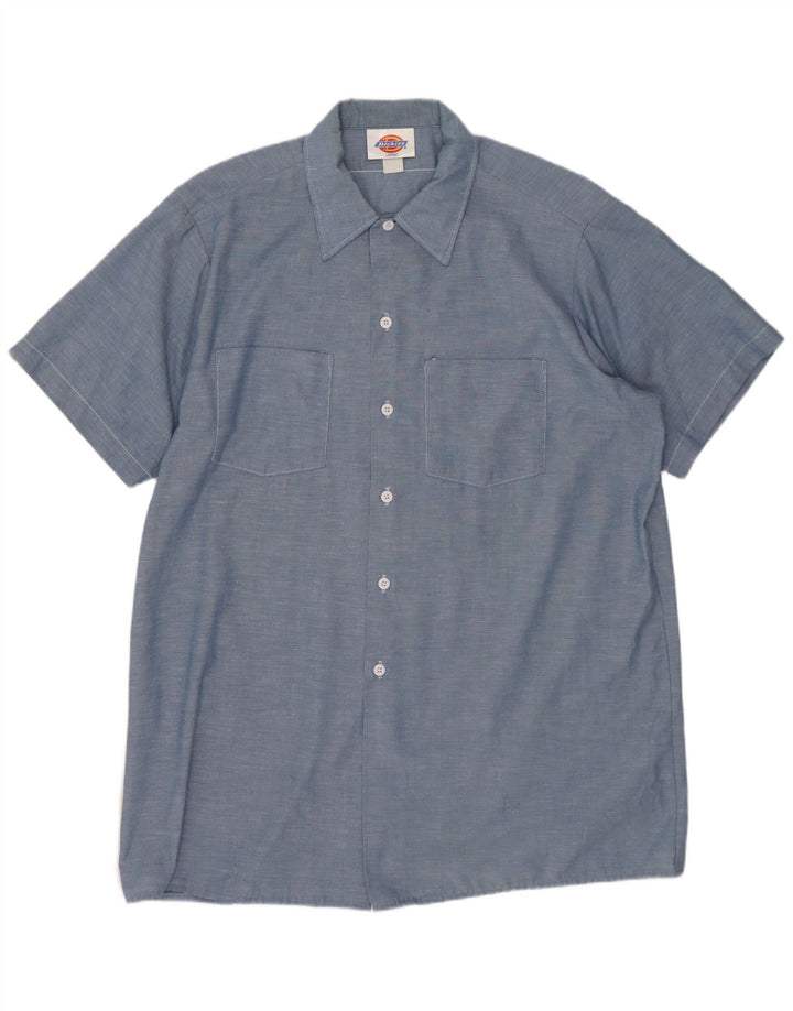 Camisa masculina de manga curta DICKIES grande algodão azul