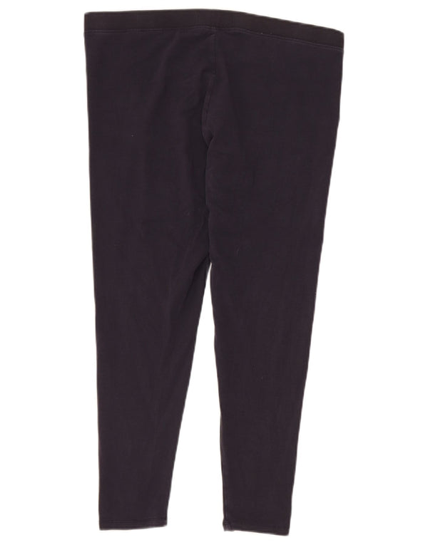 Leggings femininas Marks & Spencer Reino Unido 16 grande algodão azul marinho