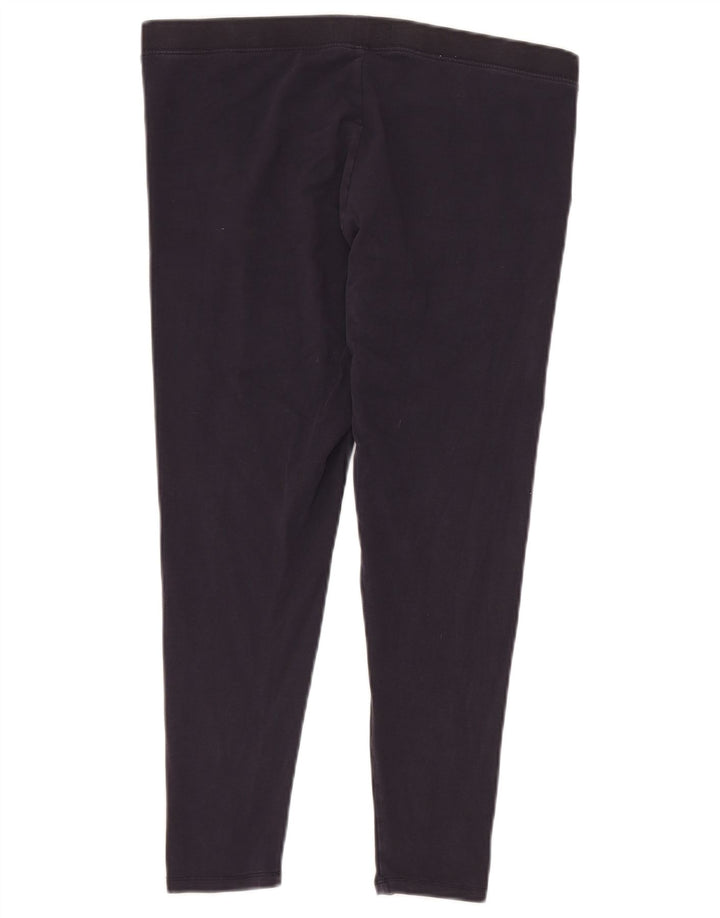 Leggings femininas Marks & Spencer Reino Unido 16 grande algodão azul marinho