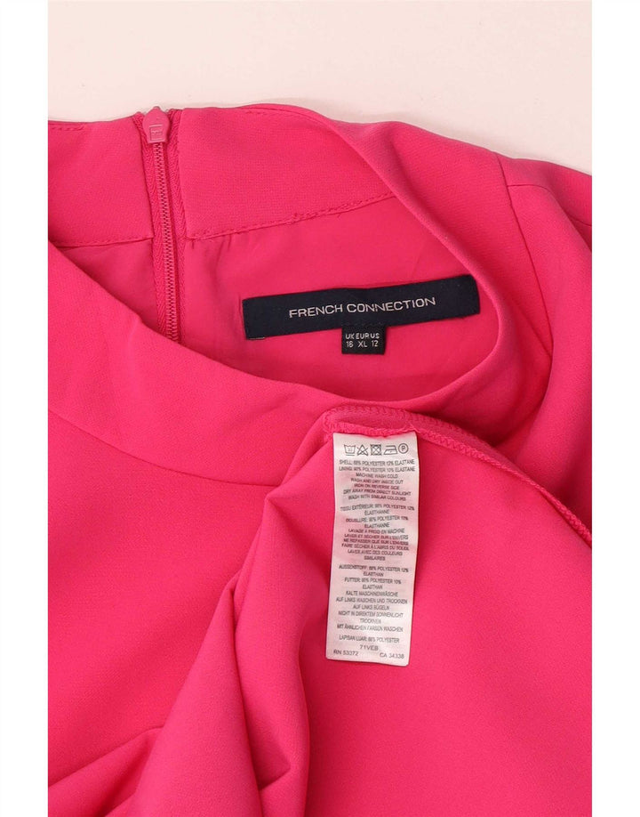 Vestido bainha sem mangas feminino French Connection Reino Unido 16 poliéster rosa grande