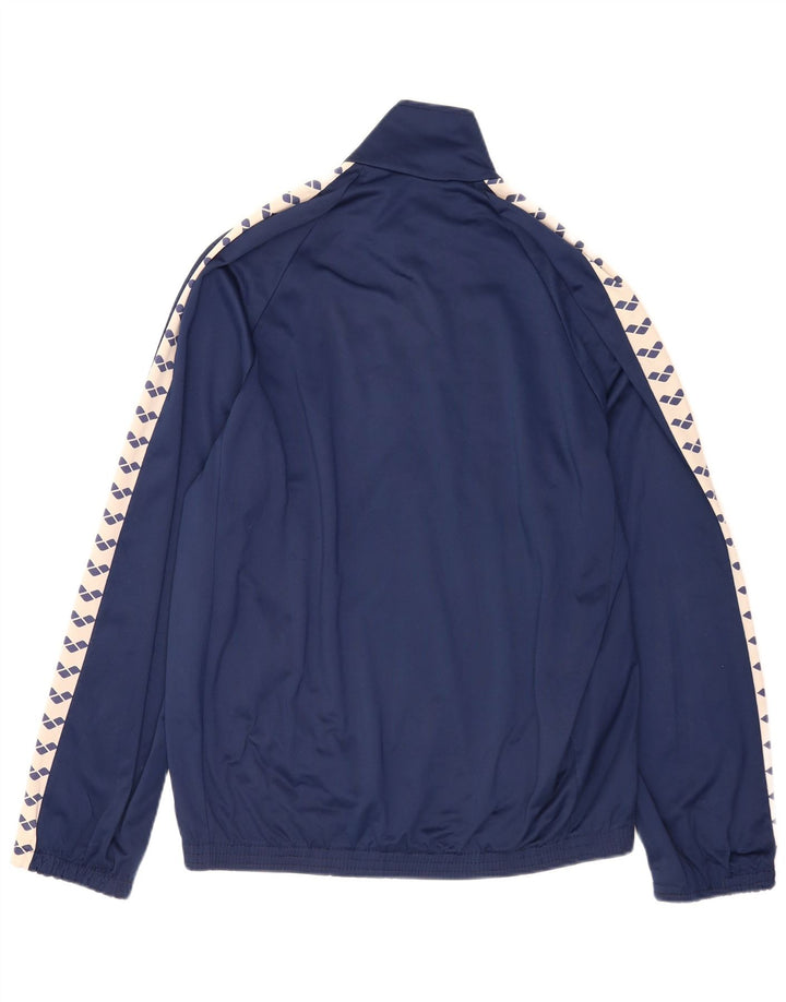 Jaqueta masculina de agasalho gráfico Arena XL azul marinho colorblock