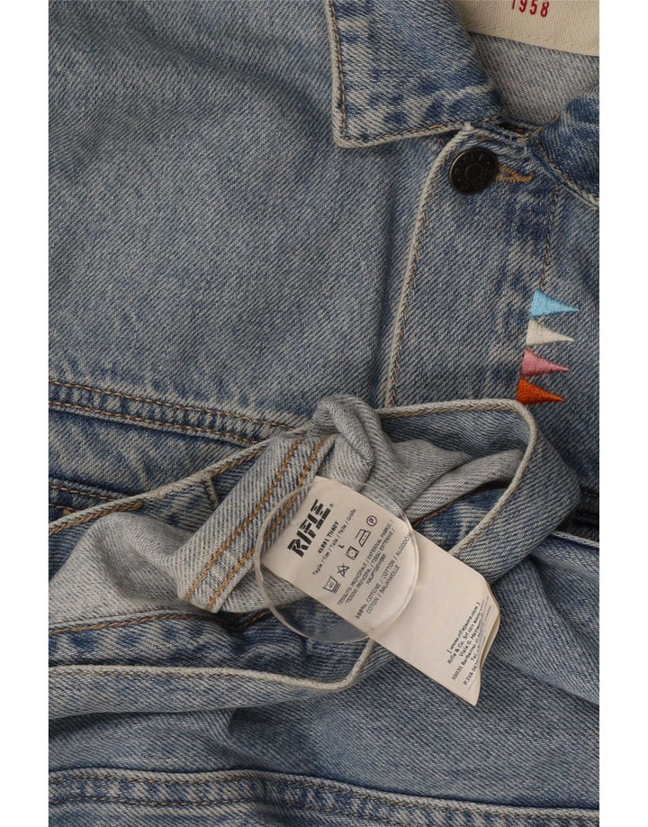 Jaqueta jeans masculina Rifle Graphic UK 40 grande algodão azul