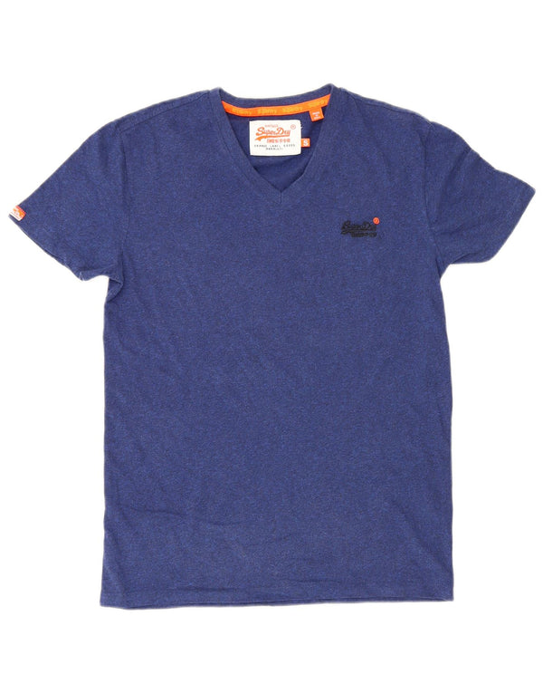 Camiseta masculina Superdry Top pequeno algodão azul marinho