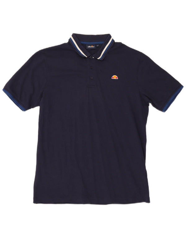 Camisa polo masculina Ellesse XL azul marinho algodão