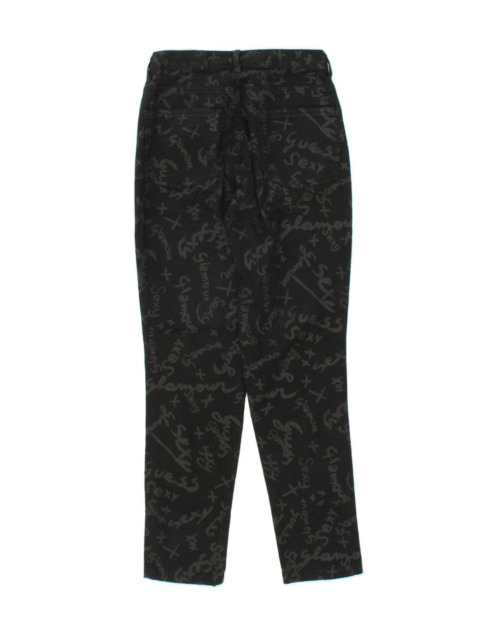 GUESS Womens Graphic Slim Jeans W28 L29 Black Cotton Vintage Guess and Second-Hand Guess from Messina Hembry 
