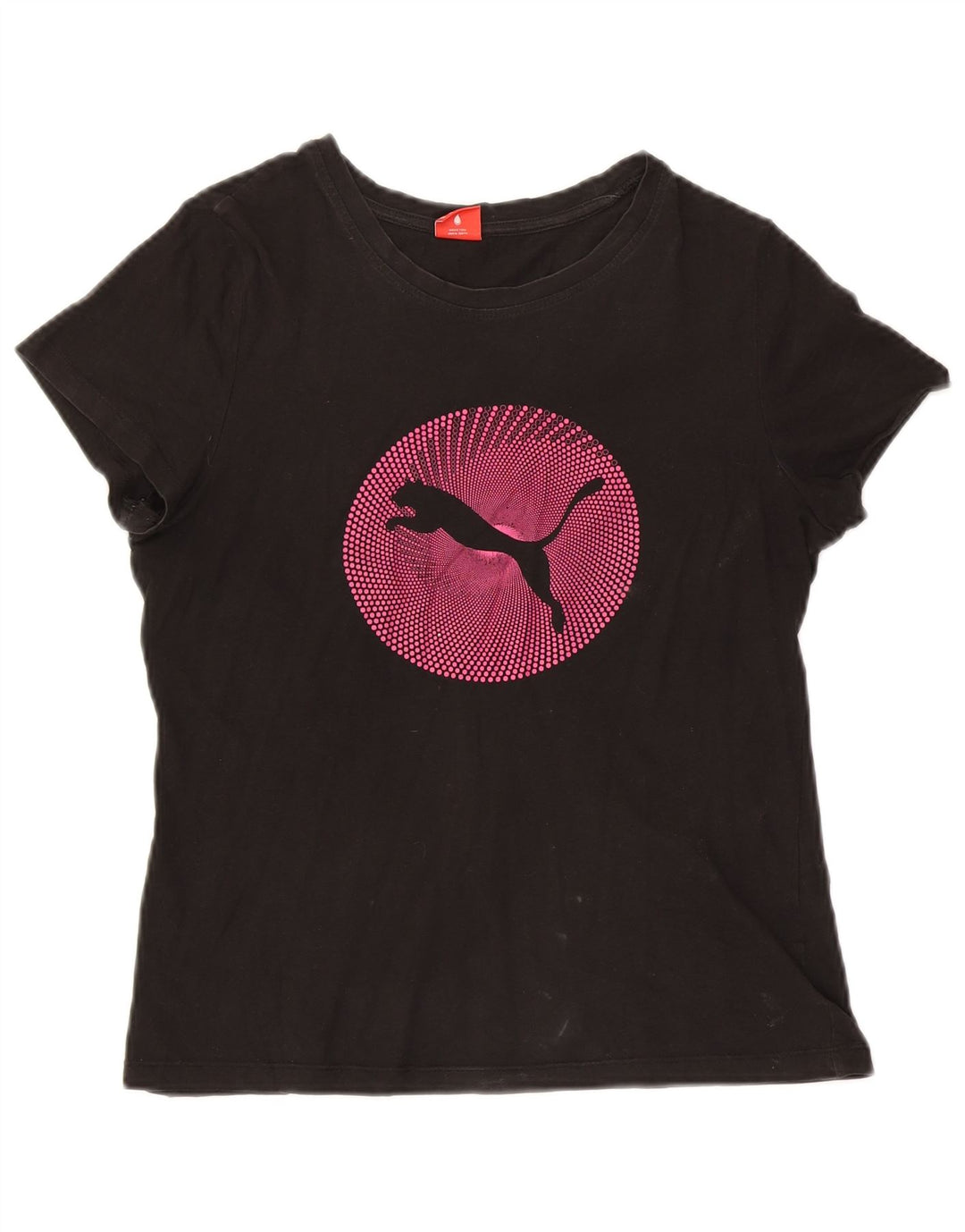 Puma Camiseta Feminina Graphic Top UK 12 Médio Preto