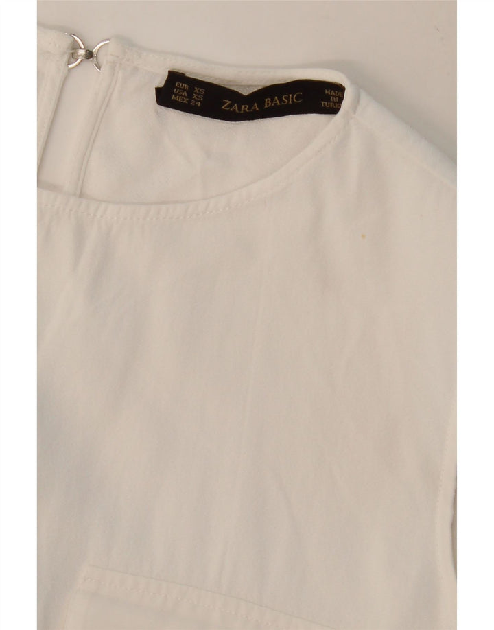 ZARA Womens Sleeveless Blouse Top UK 6 XS White Vintage Zara and Second-Hand Zara from Messina Hembry 
