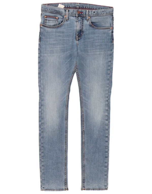 Tommy Hilfiger Masculino Layton Skinny Jeans W32 L32 Azul Algodão